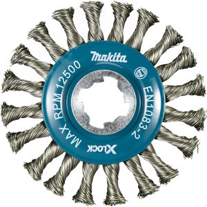 Изображение товара Щетка проволочная дисковая X-lock (d115 мм, толщина проволоки 0,5 мм, толстые пучки, нерж.) (шт)