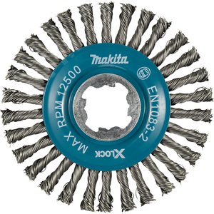 Изображение товара Щетка проволочная дисковая X-lock (d115 мм, толщина проволоки 0,5 мм, тонкие пучки, металл) (шт)