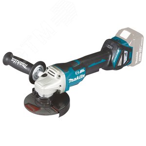 Изображение товара Шлифмашина угловая аккумуляторная бесщеточная 18В 125мм, 3000-8500об/м, AWS, Bluetooth, курковый выключатель, эл. тормоз (без АКБ и ЗУ) (шт)