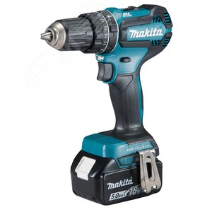 Изображение товара Дрель-шуруповерт аккумуляторная ударная бесщеточная 18В, 13мм, 50Нм, кейс (2х1.5Ач) (шт)