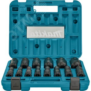 Изображение товара Набор ударных удлиненных торцовых головок Impact Black 1/2'', 14 шт. (10,11,12,13,14,16,17,19,21,22,24,27,30,32 мм) (шт)