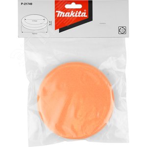 Насадка полировальная из поролона 150x25 мм (оранжевая, липучка) - фото 2