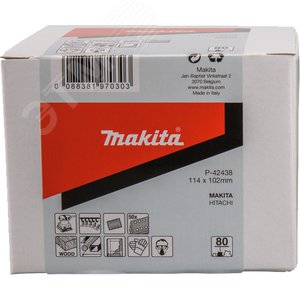 Шлифовальная бумага 93х102 мм, K80, красная, (50 шт) - фото 3