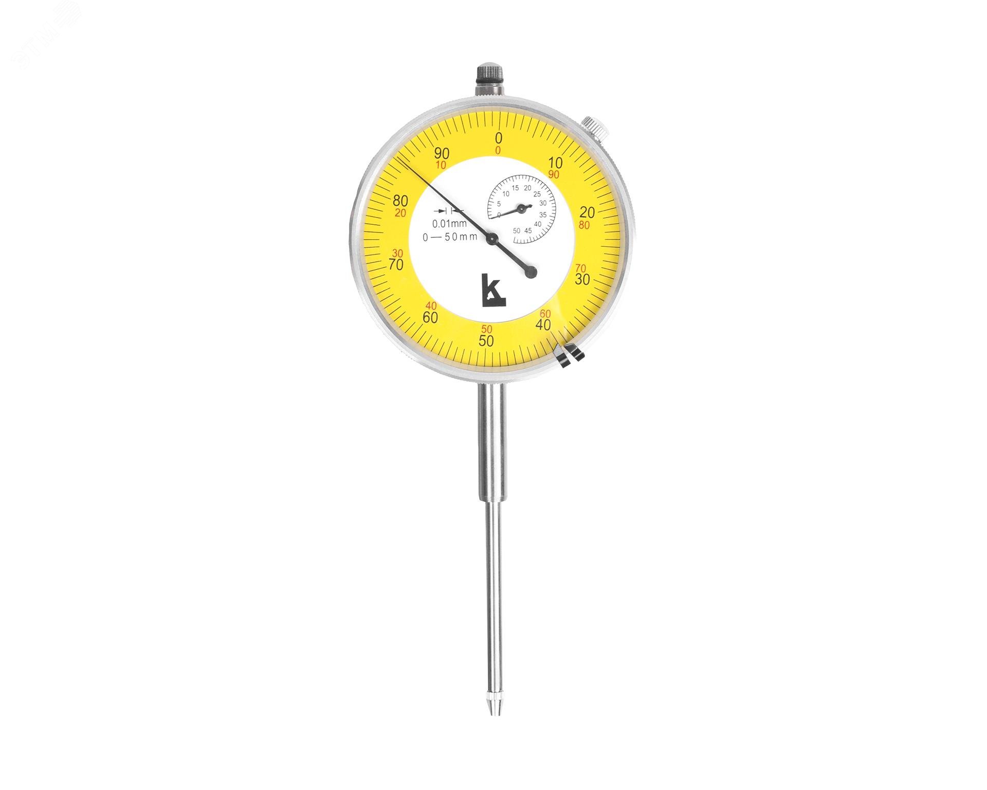 Изображение товара Индикатор часового типа 0-50 0.01 б/уш. КЛБ с поверкой (шт)