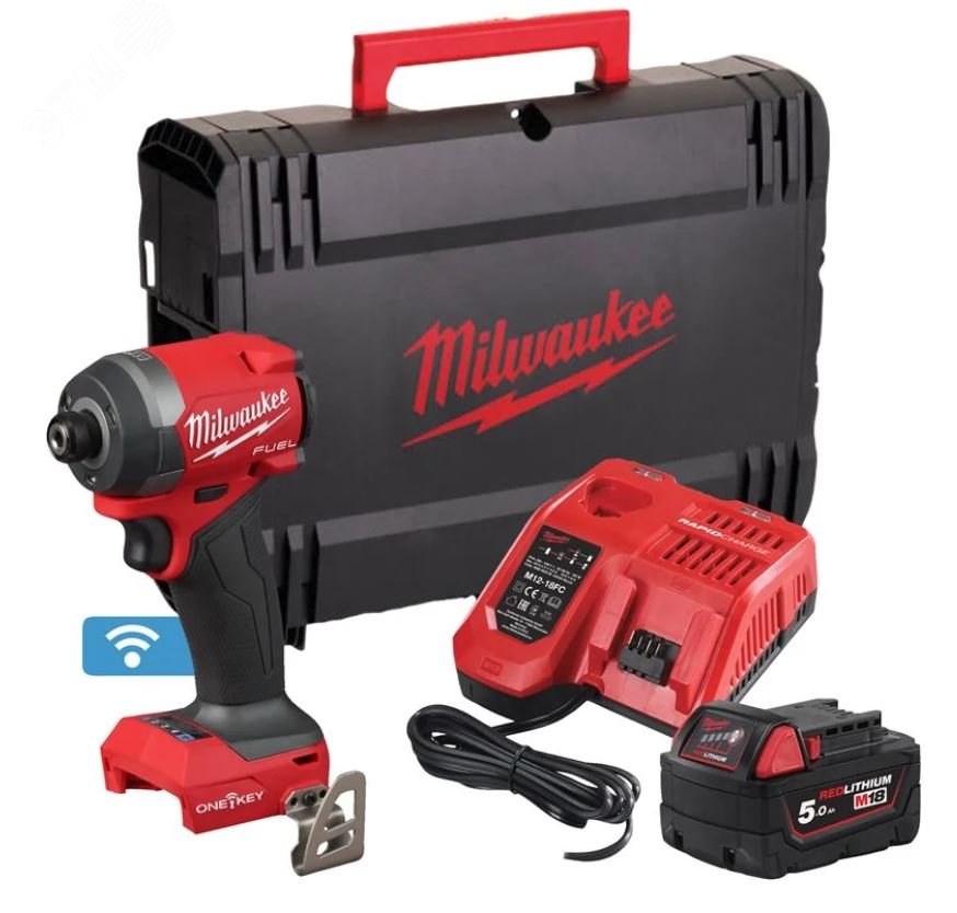 Изображение товара Набор инструментов Milwaukee М18 ONEPP2A3-502X с аккумулятором и кейсом