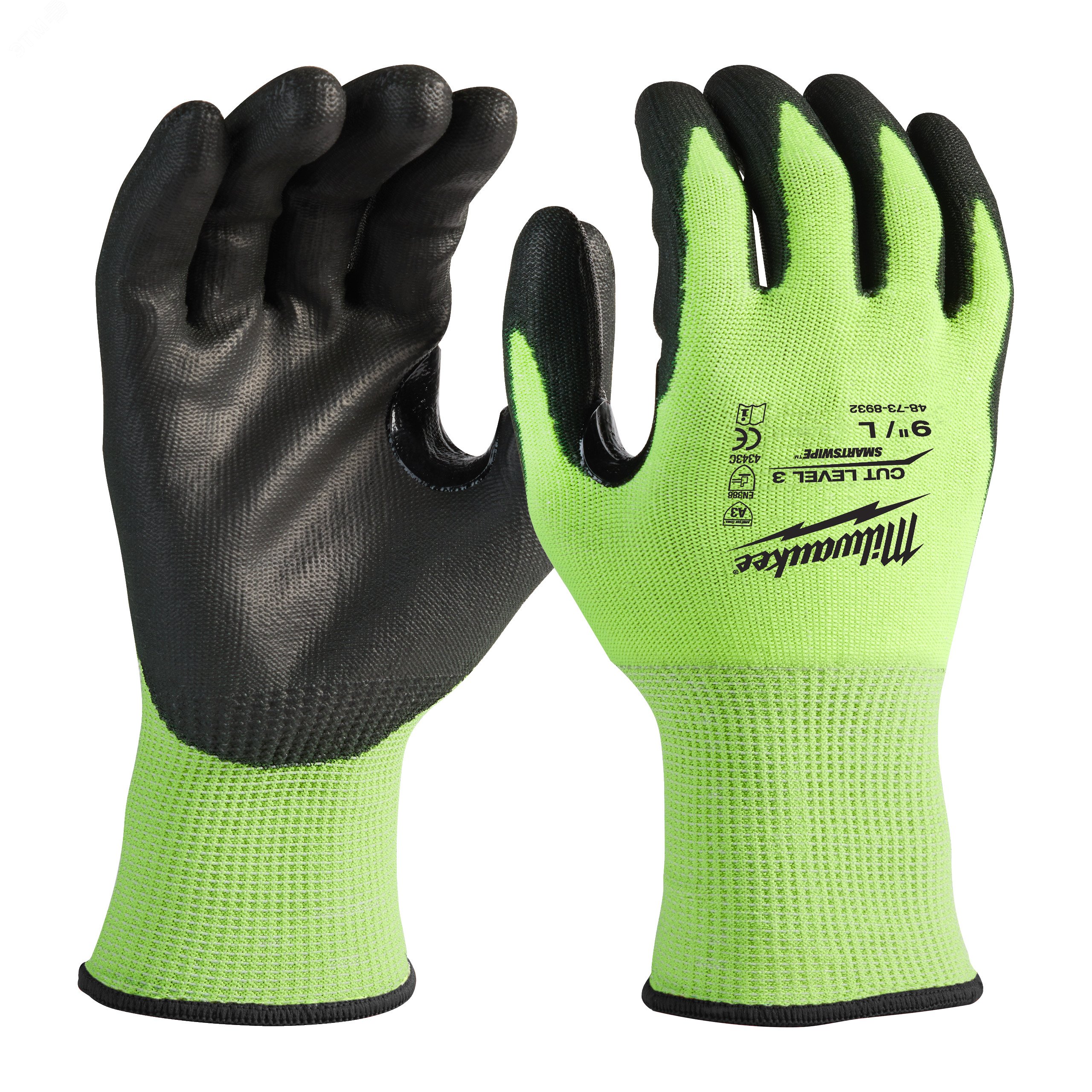 Изображение товара Перчатки защитные Hi-Vis Cut level (Хай Виз Кат Левел) 3/C, L/9 (пар)