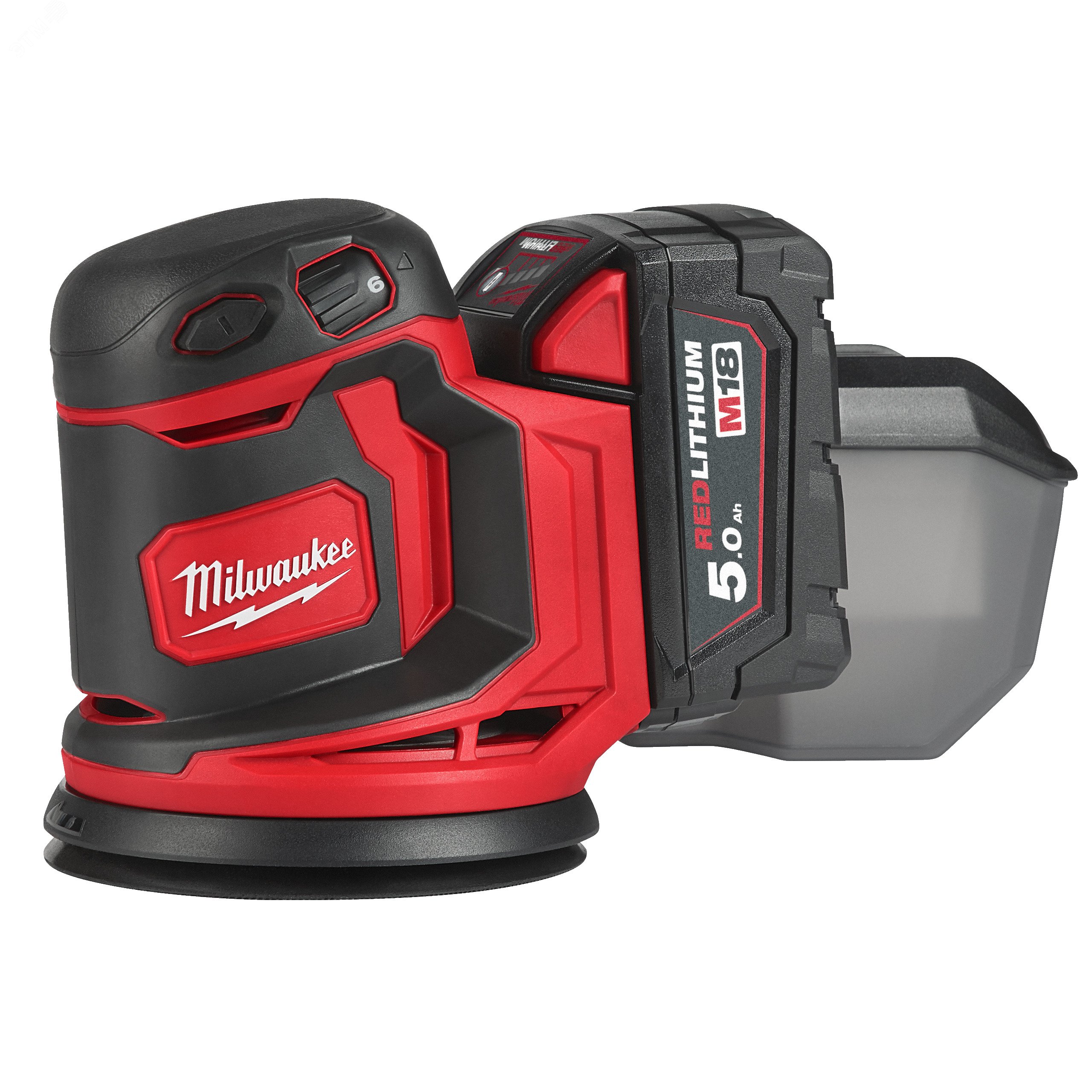 Изображение товара Шлифмашина эксцентриковая аккумуляторная Milwaukee M18 BOS125-502B