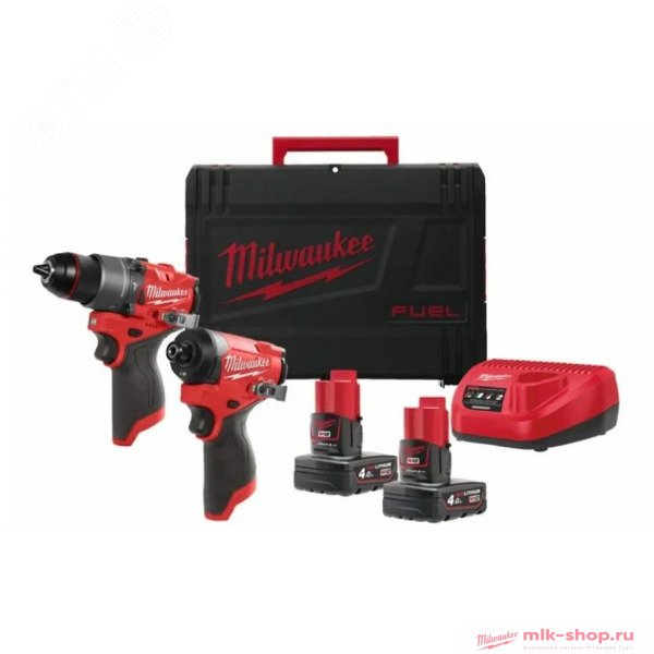 Изображение товара Набор инструментов Milwaukee M12 FPP2A2-402X качественный комплект