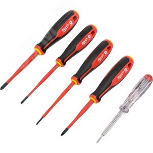 Изображение товара Набор трехгранных отверток VDE PZ/SL + тестер напряжения - 3 предмета (шт)