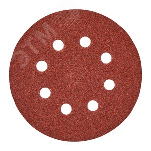 Изображение товара Шлифкруг 8 отверстий 125 зерно 40 (5шт) (упак)