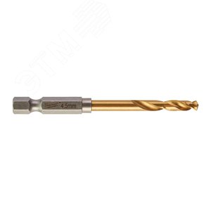 Изображение товара Сверло по металлу RedHEX HSS-G TiN. 4.5 мм (10шт) (упак)