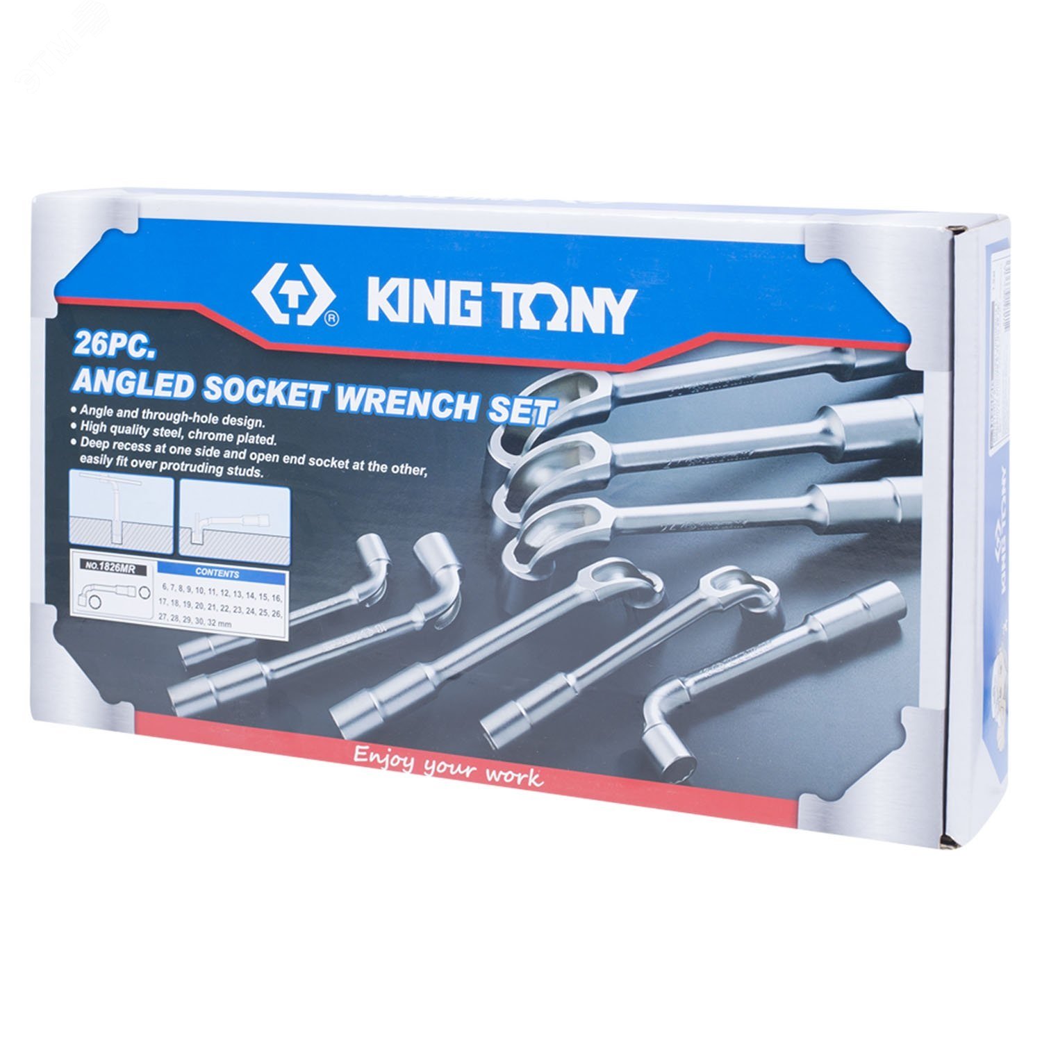 Изображение товара Набор торцевых L-образных ключей 6-32 мм 26 предметов King Tony