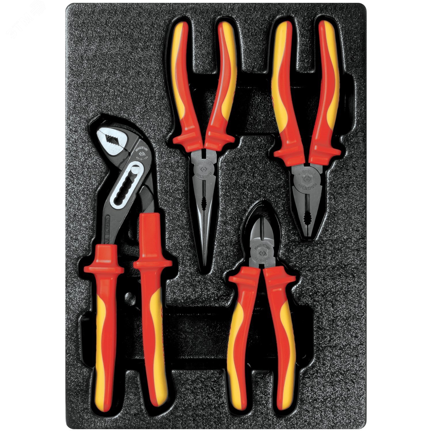 Изображение товара Набор диэлектрических пассатижей и бокорезов 4 предмета для электромонтажа