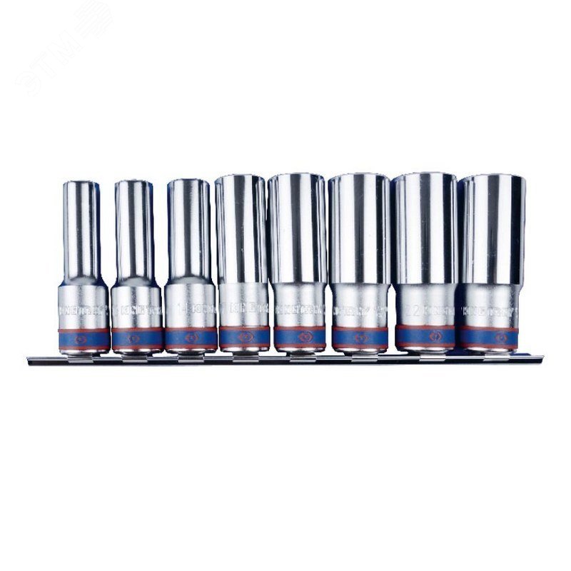 Изображение товара Набор глубоких торцевых головок 1/2 двенадцатигранных 8 шт для ремонтных работ