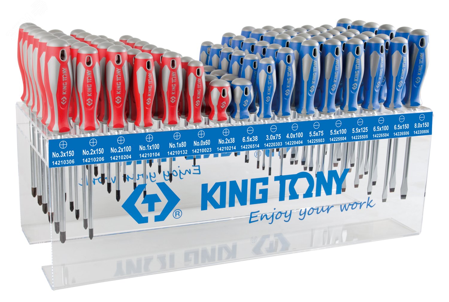 Изображение товара Стенд со стандартными отвертками, серии 1421, 1422, 96 предметов (шт)