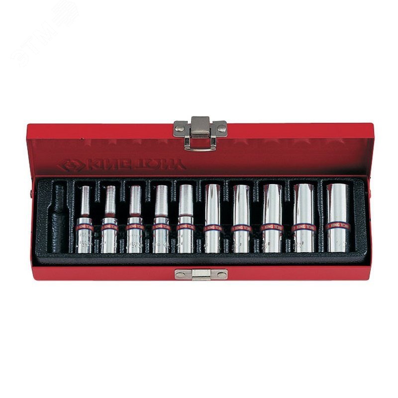 Изображение товара Набор глубоких торцевых головок 1/4', шестигранные, 5/32'-1/2', 10 предметов (шт)