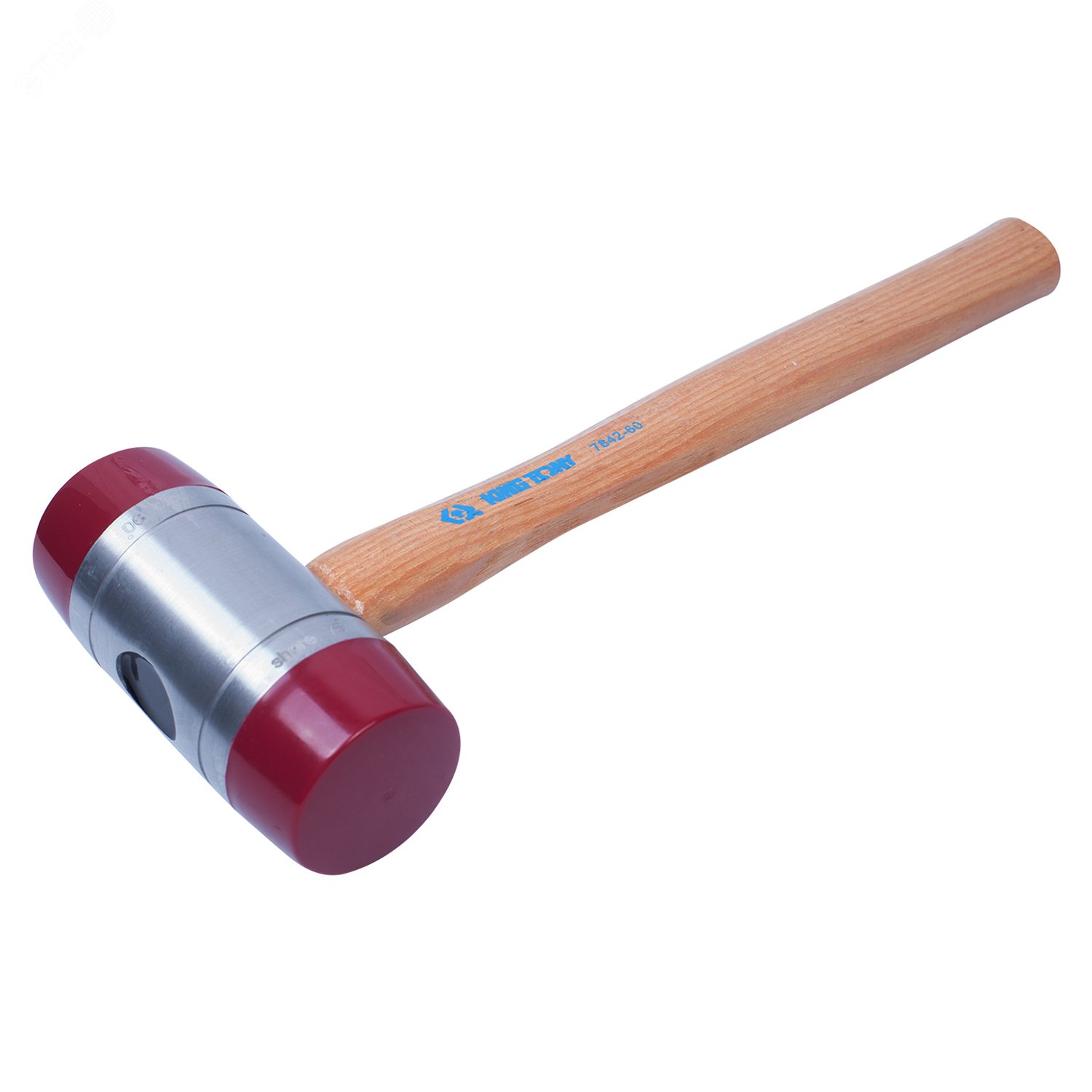 Изображение товара Киянка 60 мм из полиуретана с ручкой из орешника, 875 г, средство для обработки деталей