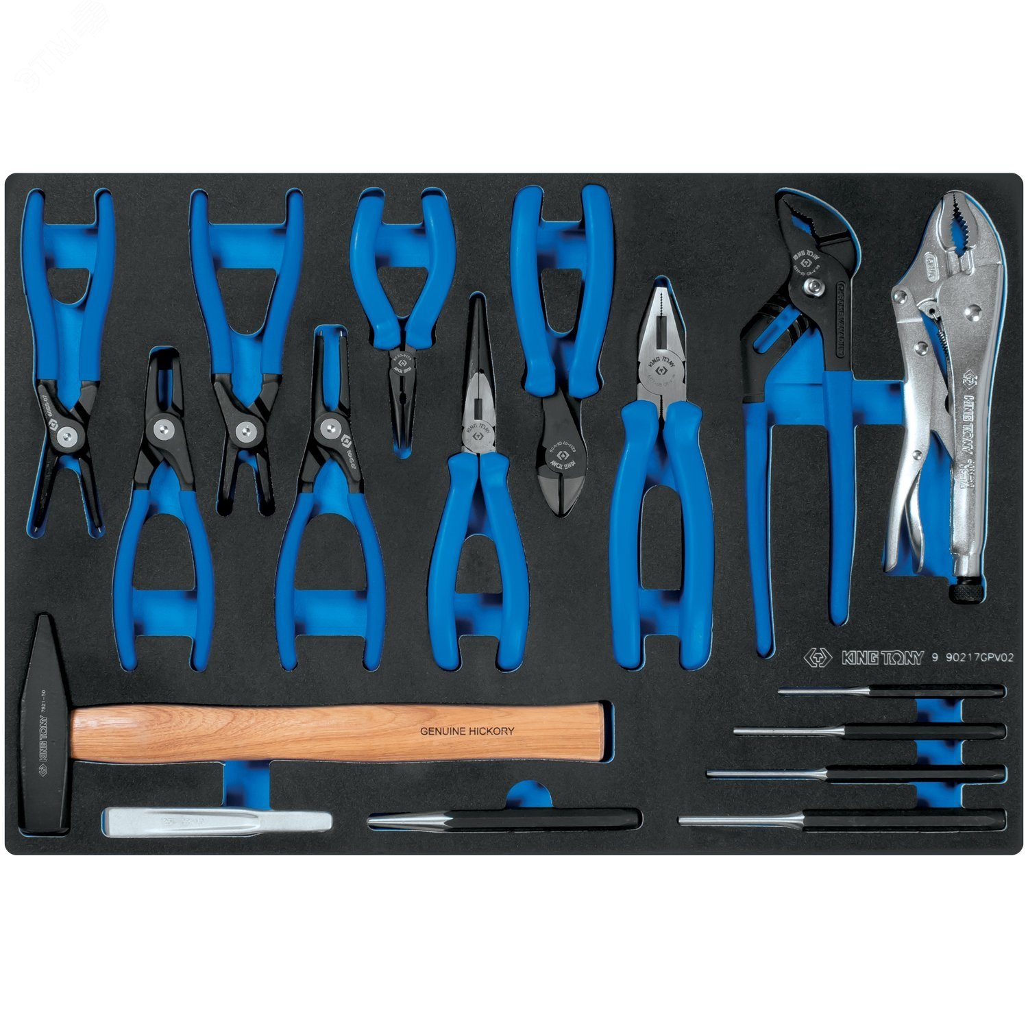 Изображение товара Набор съемников стопорных колец 17 предметов King Tony для автосервиса и ремонта