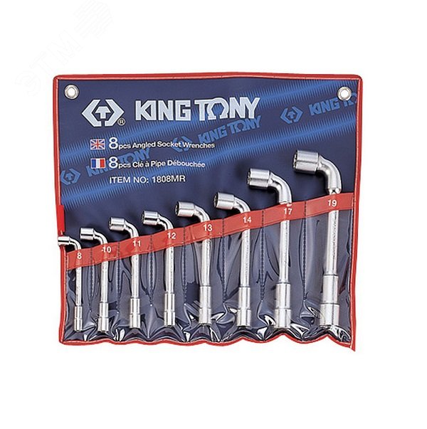 Изображение товара Набор торцевых L-образных ключей 8-19 мм 8 предметов KING TONY