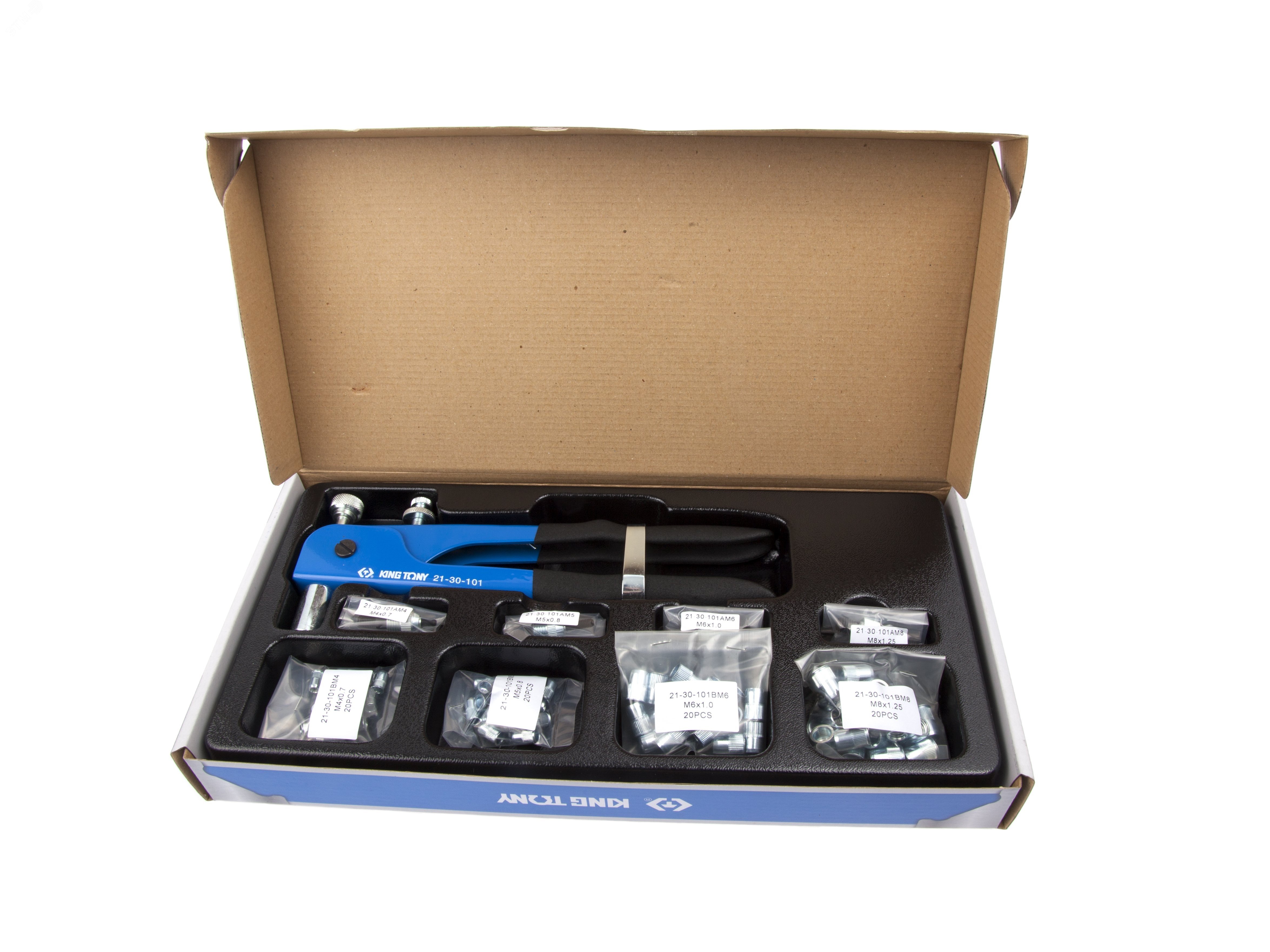 Изображение товара Заклепочник с набором заклепок 85 шт - универсальный монтажный инструмент