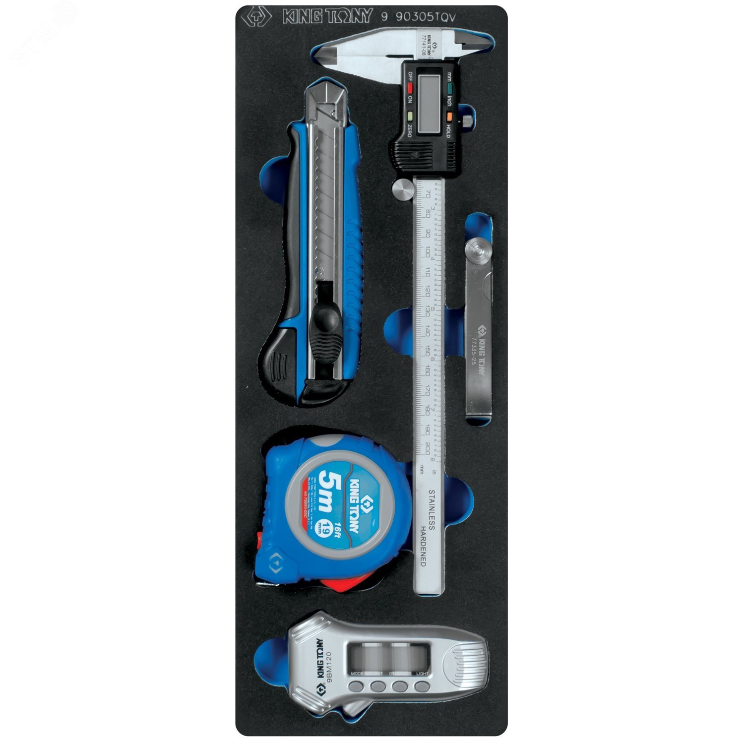 Изображение товара Набор измерительных инструментов, ложемент, 5 предметов (шт)