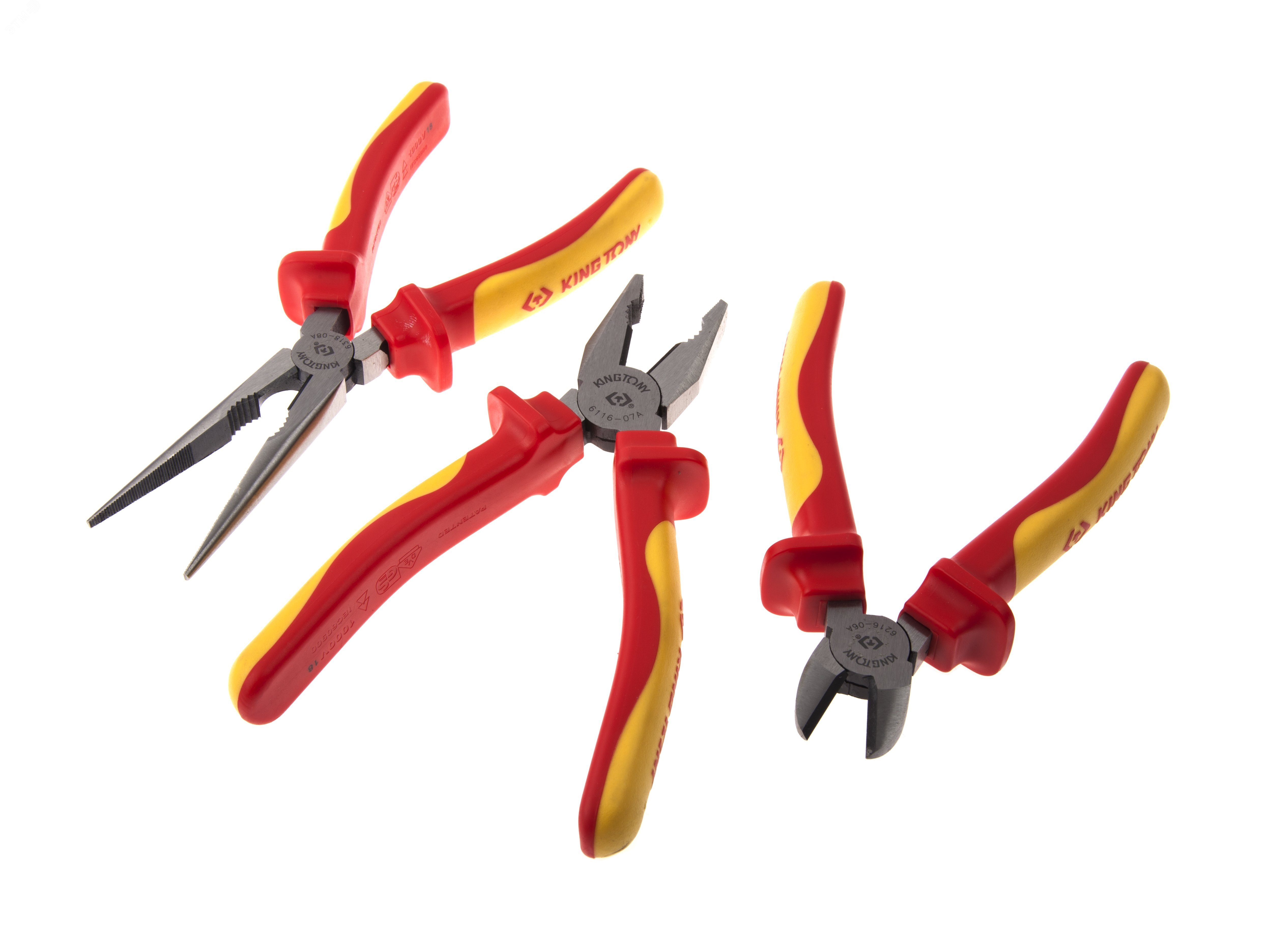 Изображение товара Набор пассатижей и бокорезов диэлектрических 3 предмета King Tony