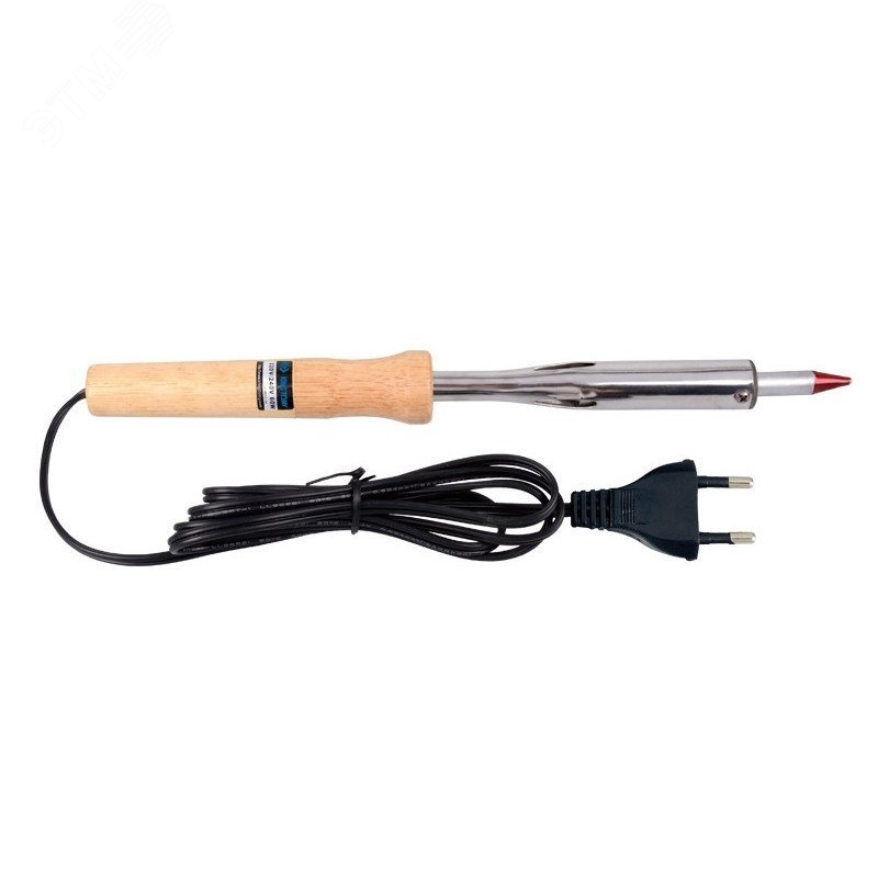 Изображение товара Паяльник 100 Вт с деревянной ручкой для пайки и монтажа