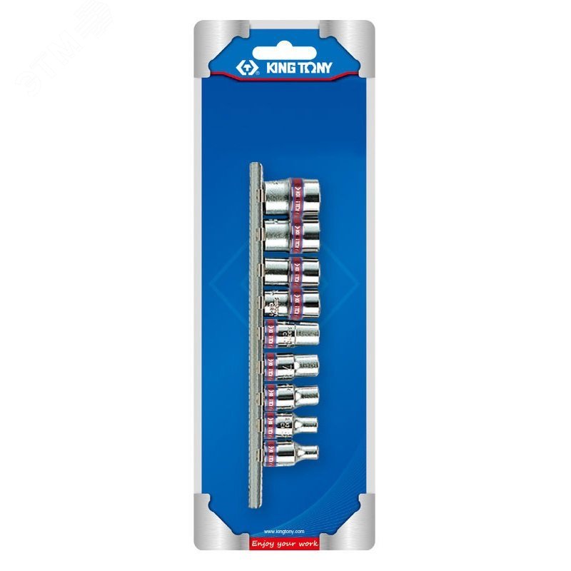 Изображение товара Набор торцевых головок 1/4 Шестигранные 5/32-1/2 дюймов 9 шт King Tony