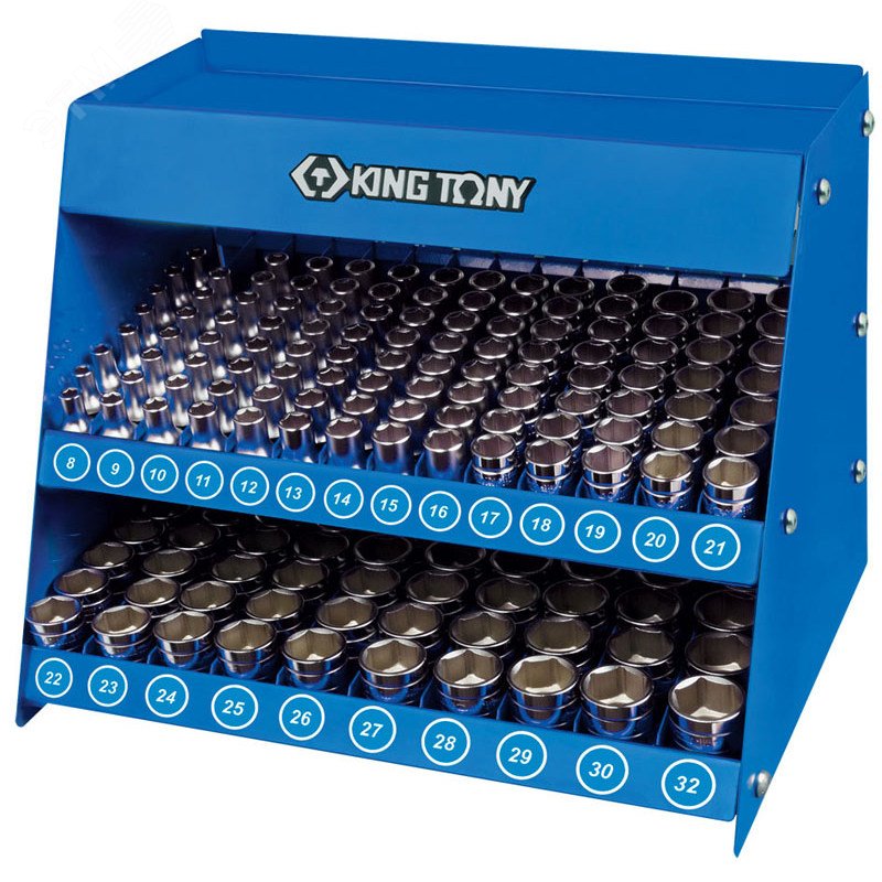 Изображение товара Стенд с торцевыми головками 1/2', 8-32 мм, серия 4335M, 172 предмета (шт)