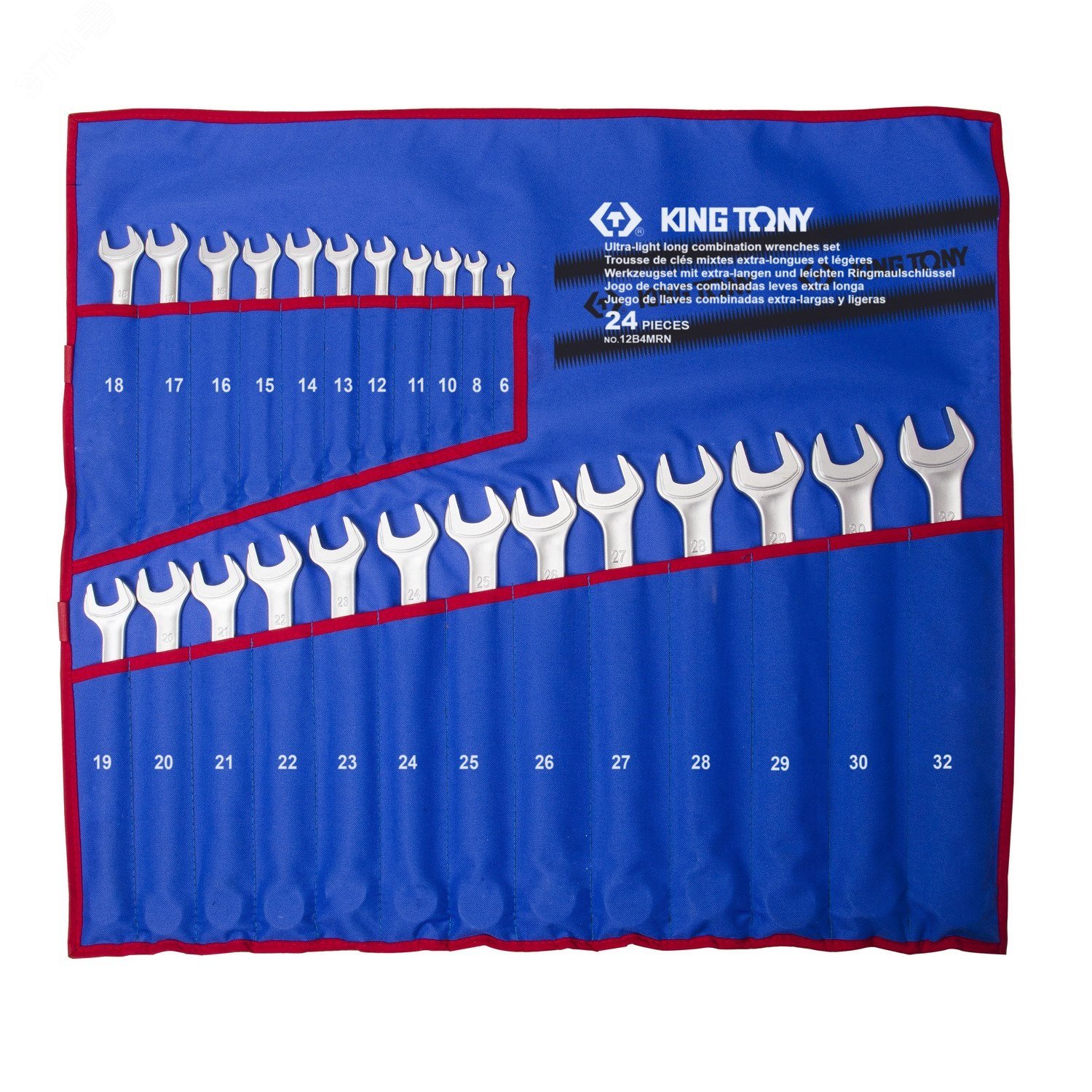 Изображение товара Набор комбинированных удлиненных ключей 6-32 мм из теторона 24 предмета