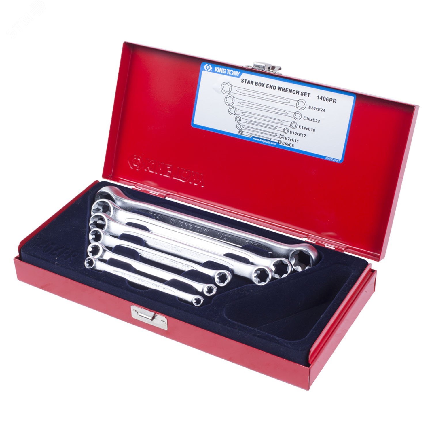 Изображение товара Набор накидных ключей 6-24мм кейс на 6 предметов King Tony