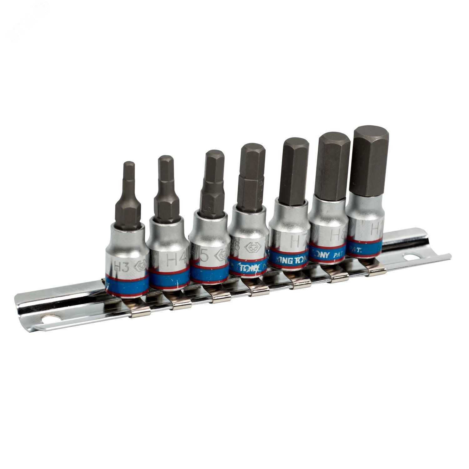 Изображение товара Набор торцевых насадок 1/4 HEX, 3-10 мм, 7 предметов, Тайвань