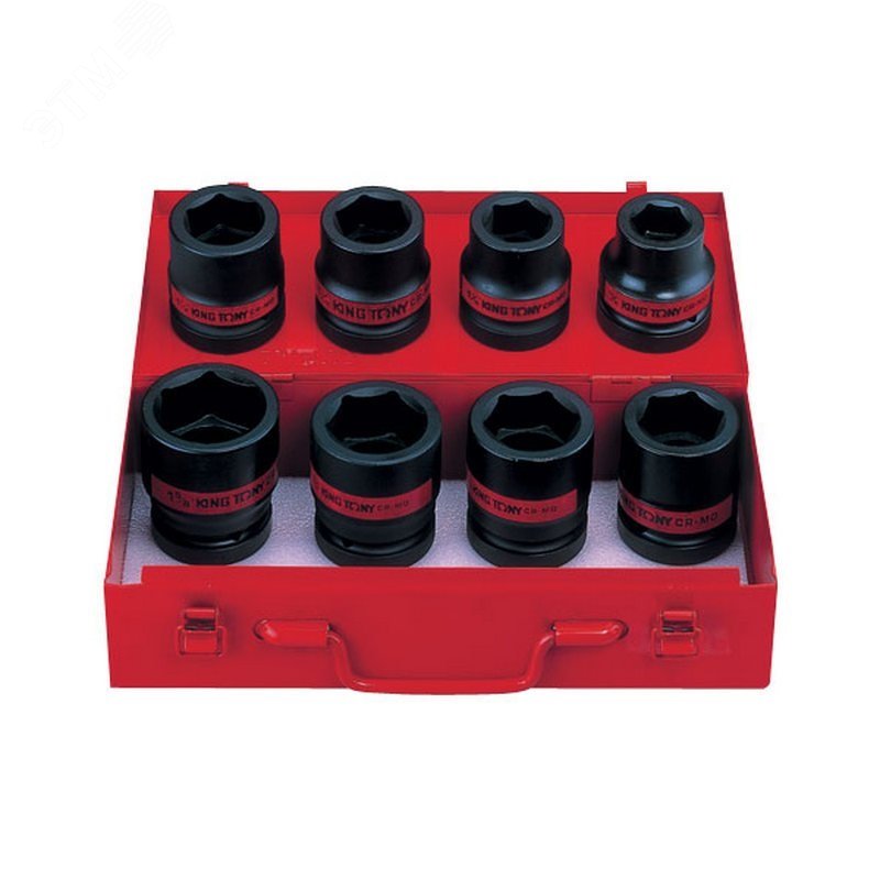 Изображение товара Набор ударных торцевых головок 1', шестигранные, 15/16'-5/18', 8 предметов (шт)