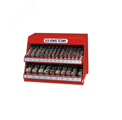 Изображение товара Стенд с торцевыми головками 1/2 5/16 1 1/4 серия 4335S King Tony 136 предметов
