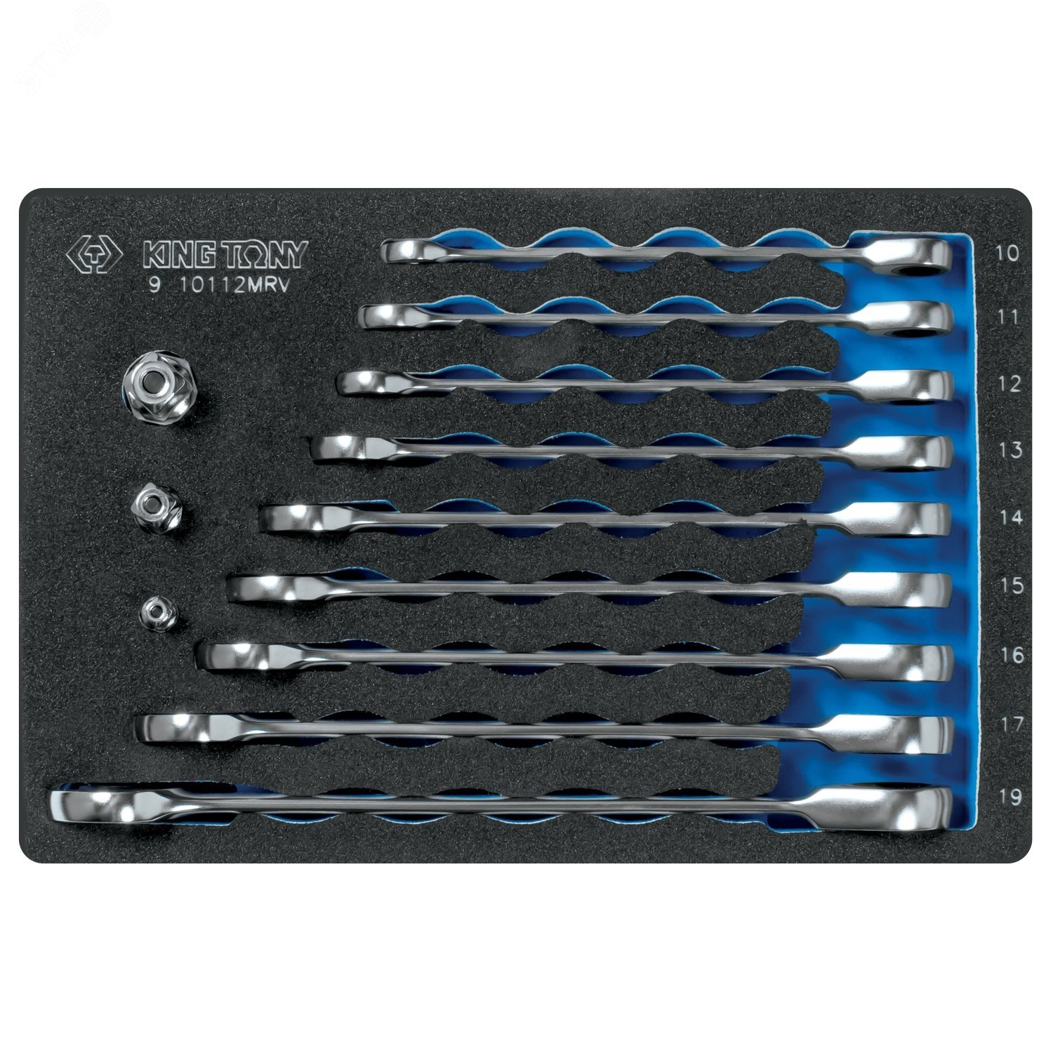 Изображение товара Набор трещоточных комбинированных ключей King Tony 12 предметов