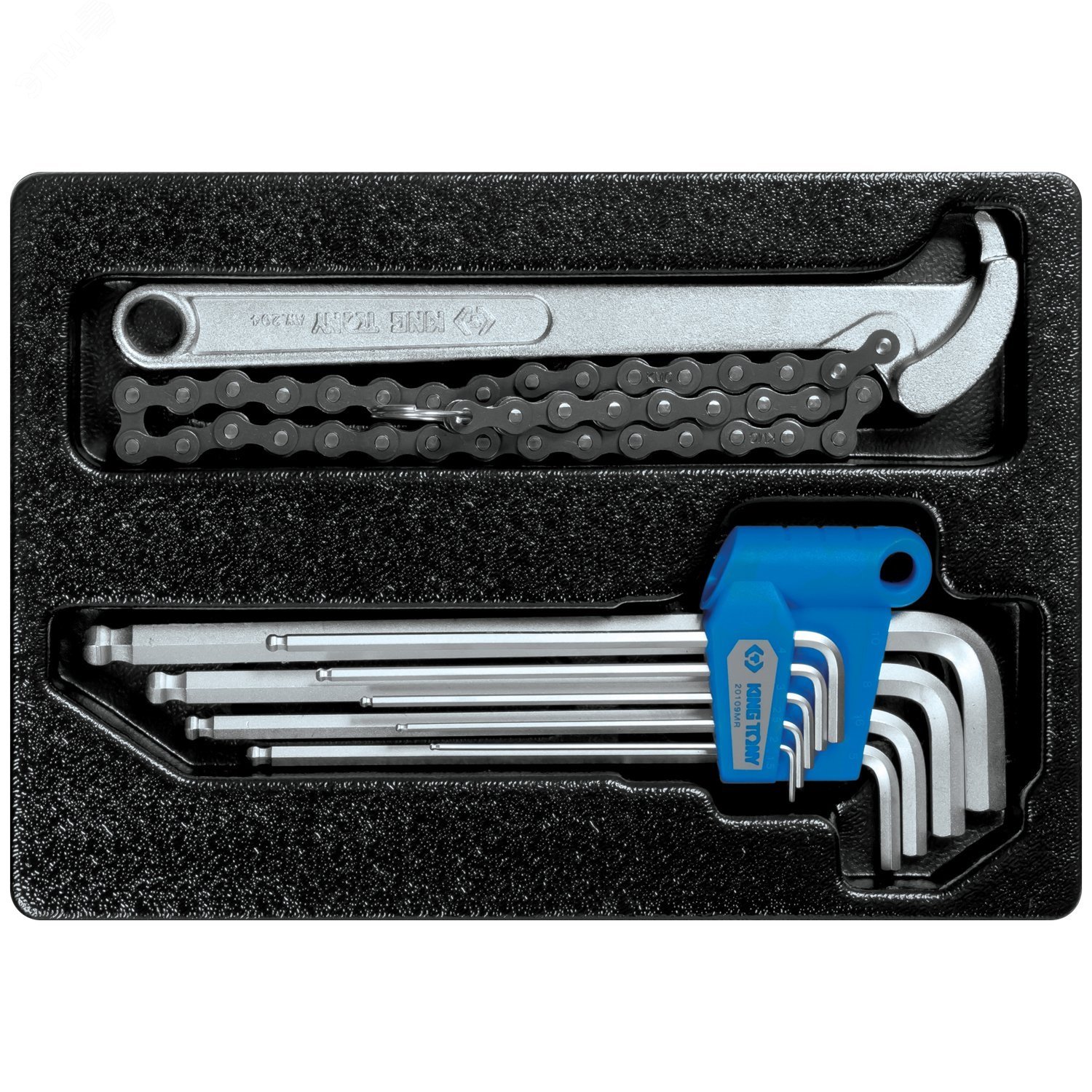 Изображение товара Комплект шестигранников и съемник масляных фильтров KING TONY 9-20110MR