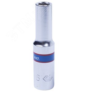 Изображение товара Головка торцевая глубокая шестигранная 1/4', 6 мм (шт)