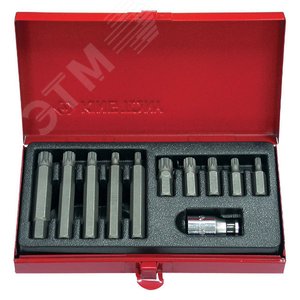 Изображение товара Набор вставок (бит) 10 мм, SPLINE, М5-М12, 11 предметов (шт)