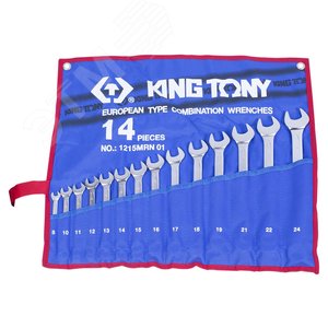 Изображение товара Набор комбинированных ключей, 8-24 мм, чехол из теторона, 14 предметов (компл)