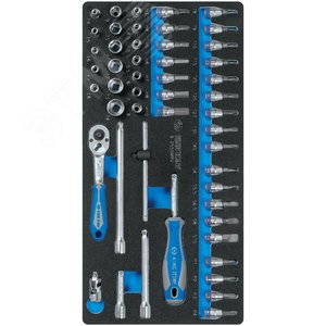 Изображение товара Набор торцевых головок 1/4' с принадлежностями, ложемент, 50 предметов (шт)