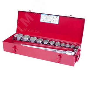 Изображение товара Набор торцевых головок с принадлежностями 3/4', шестигранные, 21-50 мм, 16 предметов (шт)