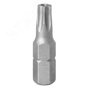 Изображение товара Вставка (бита) торцевая 1/4', TORX, T10, L = 25, с отверстием (шт)