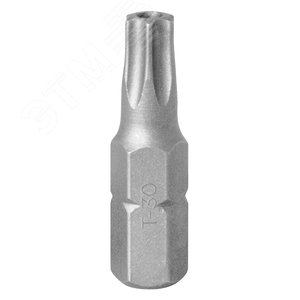 Изображение товара Вставка (бита) торцевая 1/4', TORX, T30, L = 25, с отверстием (шт)