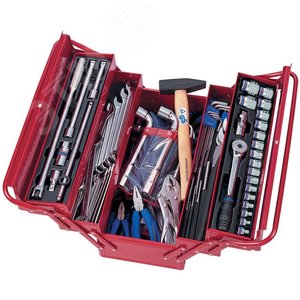 Изображение товара Набор инструментов универсальный, раскладной ящик, 103 предмета (шт)