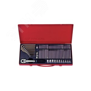 Изображение товара Набор вставок (бит) 3/8', TORX, SPLINE, HEX, 69 предметов (шт)