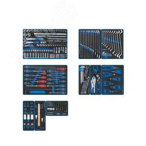 Изображение товара Набор инструментов 'DRIVE' для тележки, 10 ложементов, 251 предмет (шт)