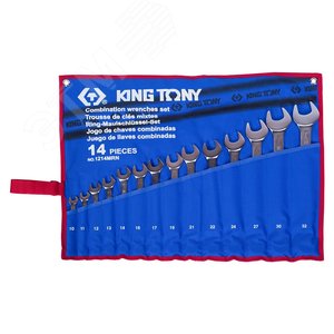 Изображение товара Набор комбинированных ключей, 10-32 мм, чехол из теторона, 14 предметов (шт)