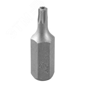 Изображение товара Вставка (бита) торцевая 10 мм, TORX, Т15, L = 36 мм, с отверстием (шт)