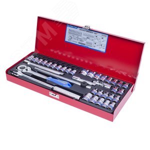 Изображение товара Набор торцевых головок с принадлежностями 3/8', двенадцатигранные, 6-19 мм 36 предметов (шт)