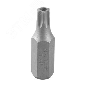 Изображение товара Вставка (бита) торцевая 10 мм, TORX, Т40, L = 36 мм, с отверстием (шт)